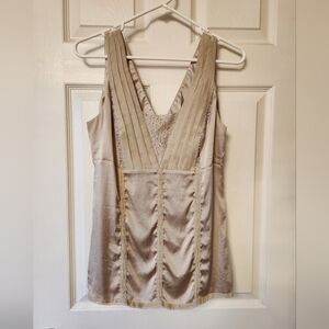 White House Black Market Silk Stretch Lace Tank | Size 8